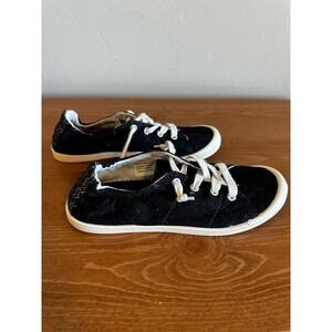 Mad Love Lennie Black Lace-Up Canvas Sneakers Women Size 7